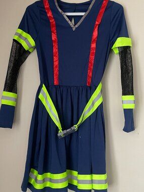 Firefighter Costume Dress w/ Reflective Trim